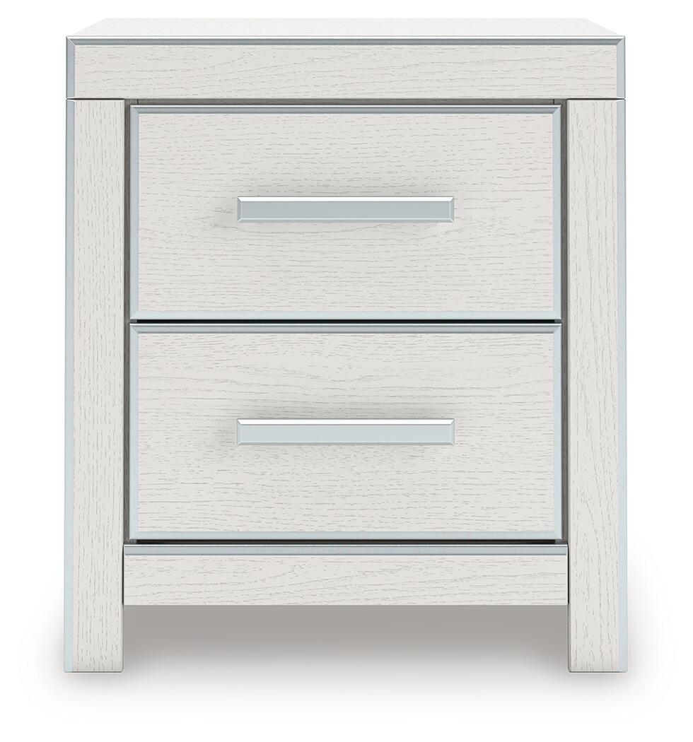 Zuraleus Queen Upholstered Panel Platform Bed, Dresser, Mirror and Nightstand