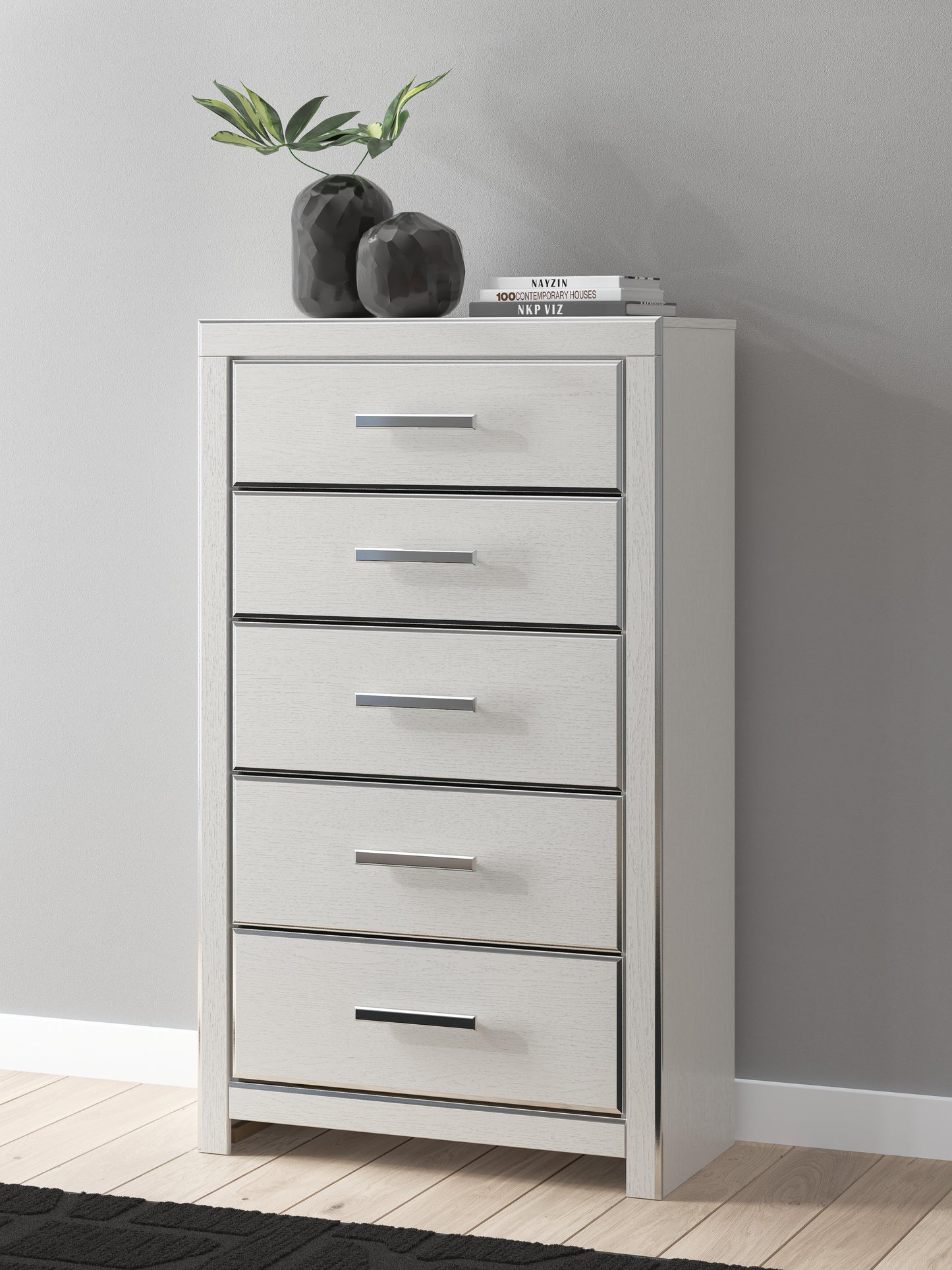 Zuraleus Queen Upholstered Bed, Dresser, Mirror, Chest and Nightstand