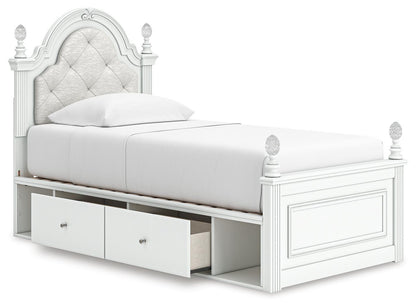 Kozlani Twin Upholstered Panel Bed with Storage