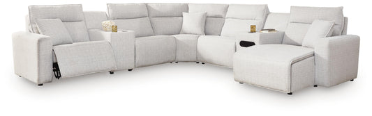 Modmax II 7-Piece Power Reclining Sectional with Chaise and Audio Console