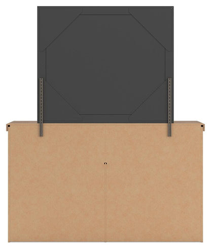 Savonport King Panel Storage Bed, Dresser and Mirror