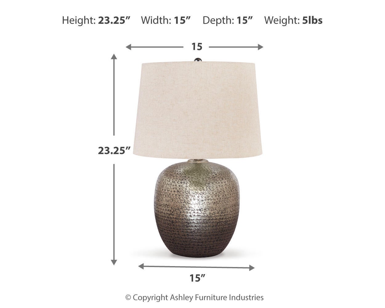 Ashley Express - Magalie Metal Table Lamp (1/CN)