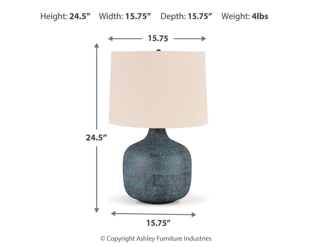 Ashley Express - Malthace Metal Table Lamp (1/CN)