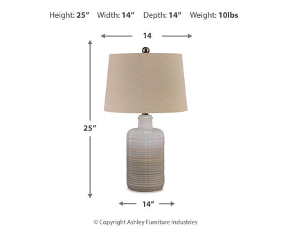 Ashley Express - Marnina Ceramic Table Lamp (2/CN)