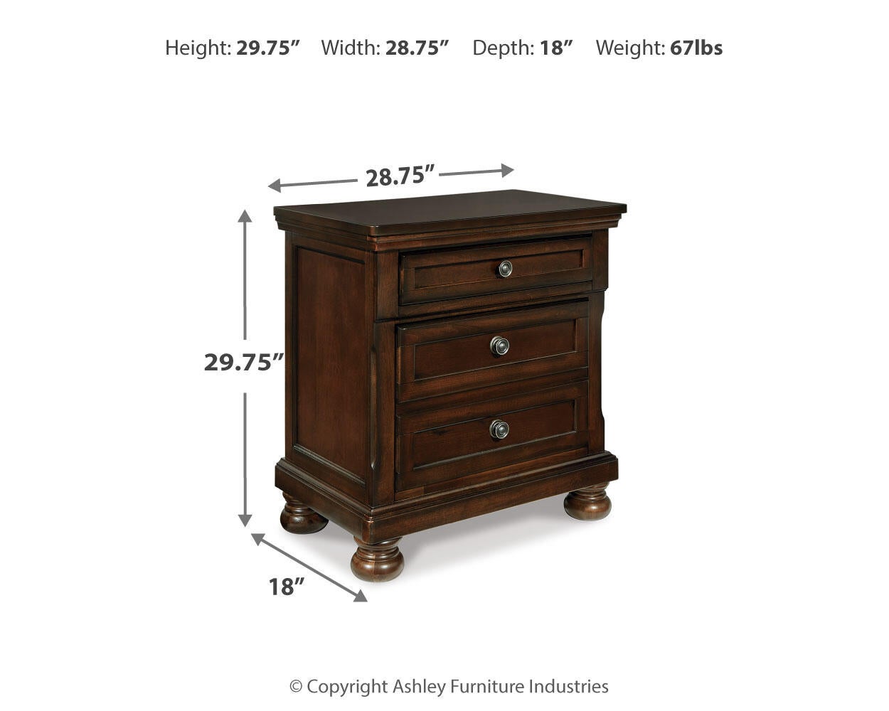 Ashley Express - Porter Two Drawer Night Stand