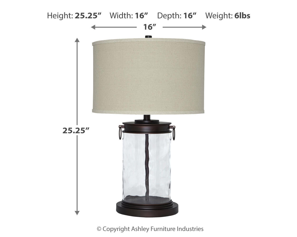 Ashley Express - Tailynn Glass Table Lamp (1/CN)