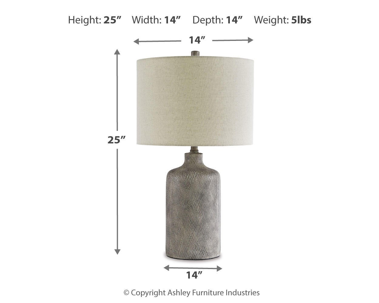 Ashley Express - Linus Ceramic Table Lamp (1/CN)