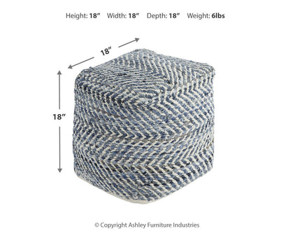 Ashley Express - Chevron Pouf