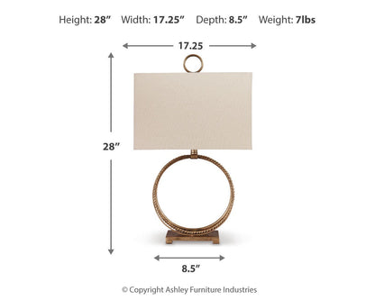 Ashley Express - Mahala Metal Table Lamp (1/CN)