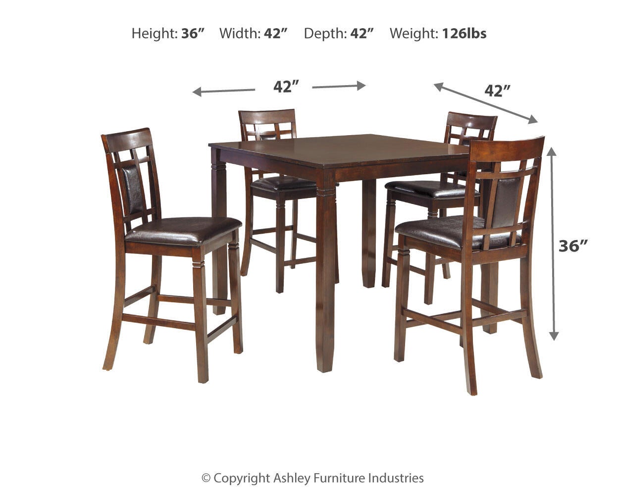 Ashley Express - Bennox DRM Counter Table Set (5/CN)