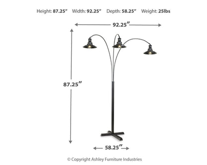 Ashley Express - Sheriel Metal Arc Lamp (1/CN)