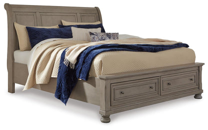 Ashley Express - Lettner Queen Sleigh Bed with 2 Storage Drawers