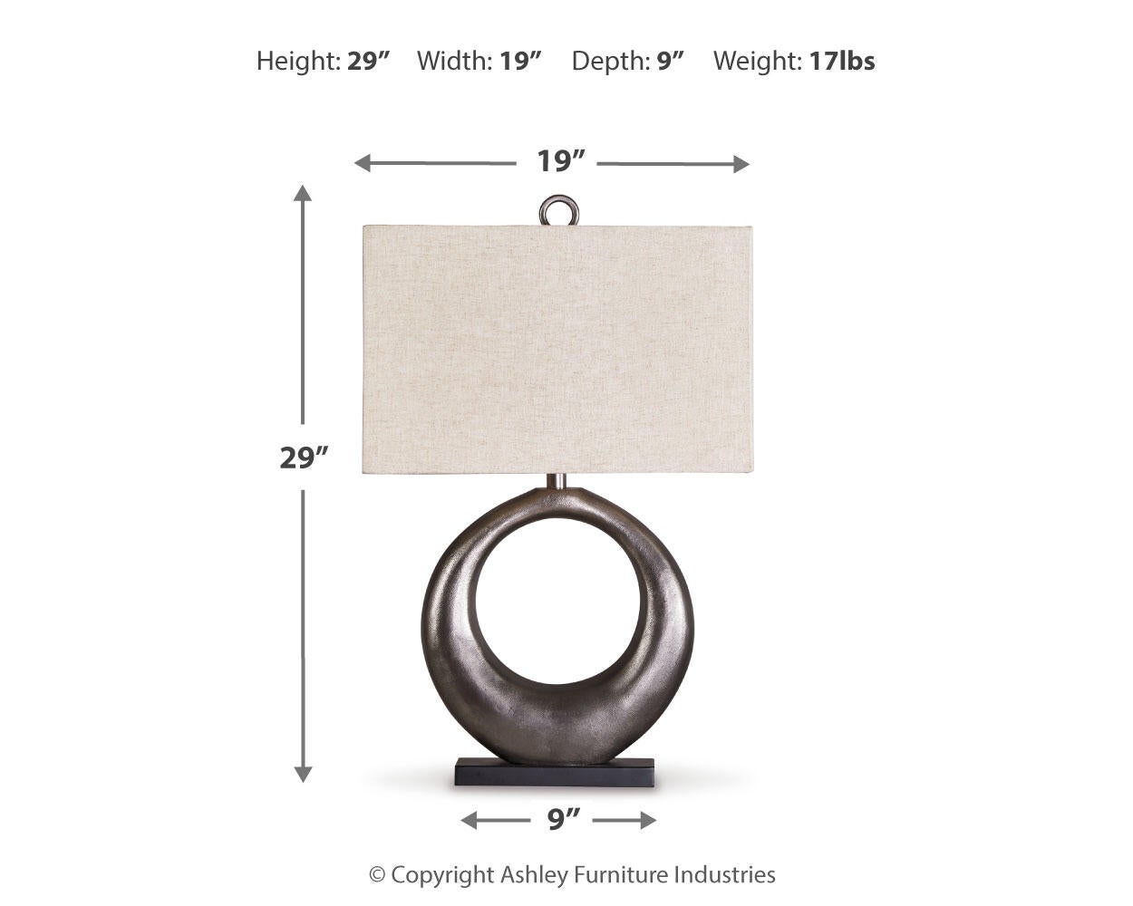 Ashley Express - Saria Metal Table Lamp (1/CN)