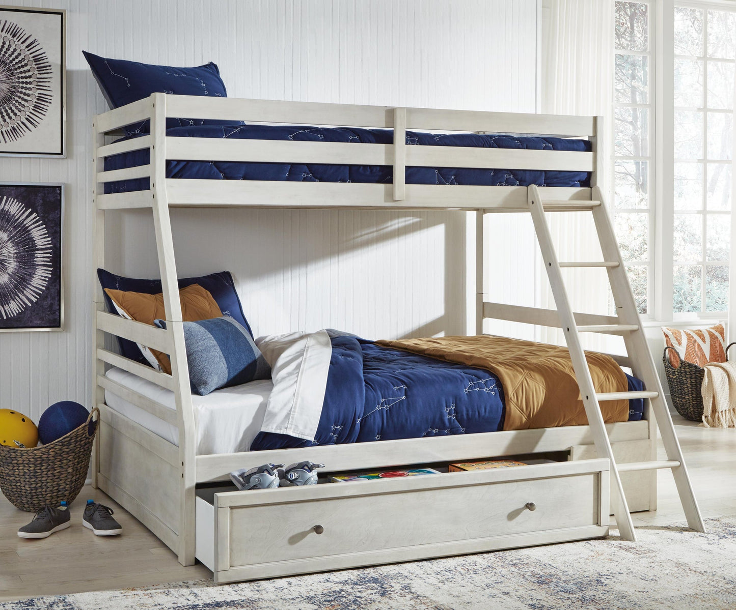 Ashley Express - Robbinsdale Twin over Full Bunk Bed with Storage