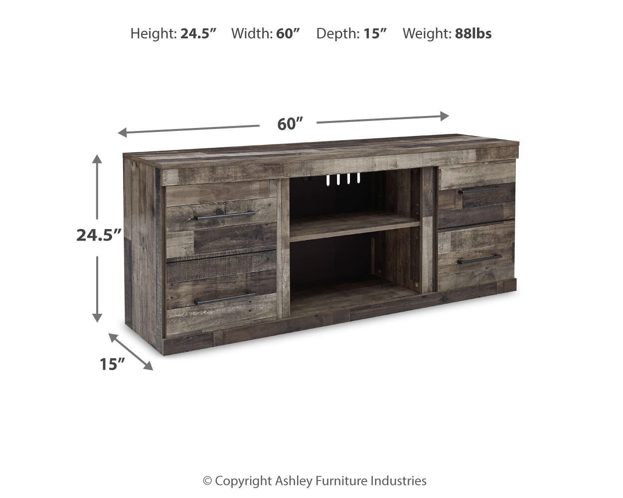 Ashley Express - Derekson LG TV Stand w/Fireplace Option