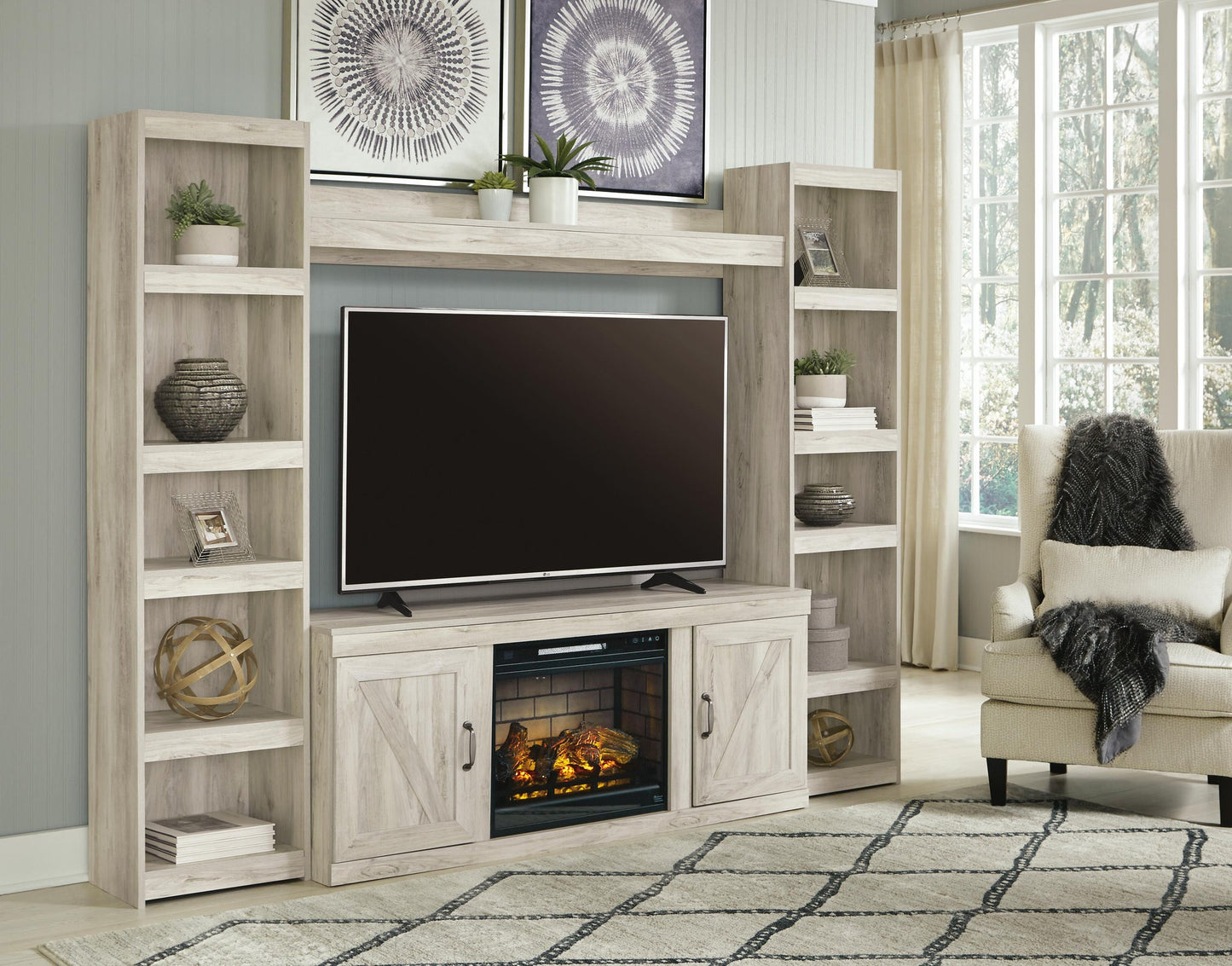 Ashley Express - Bellaby 4-Piece Entertainment Center with Electric Fireplace