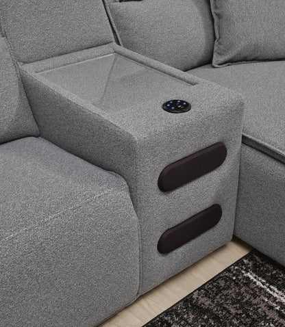 Modmax II 7-Piece Power Reclining Sectional with Chaise and Audio Consoles
