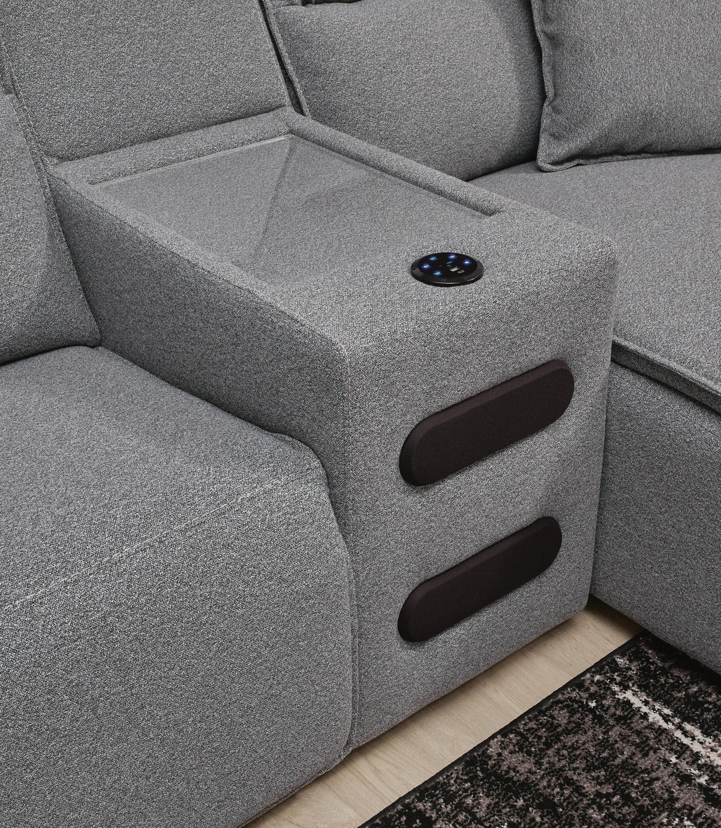 Modmax II 5-Piece Power Reclining Sectional with Chaise and Audio Consoles