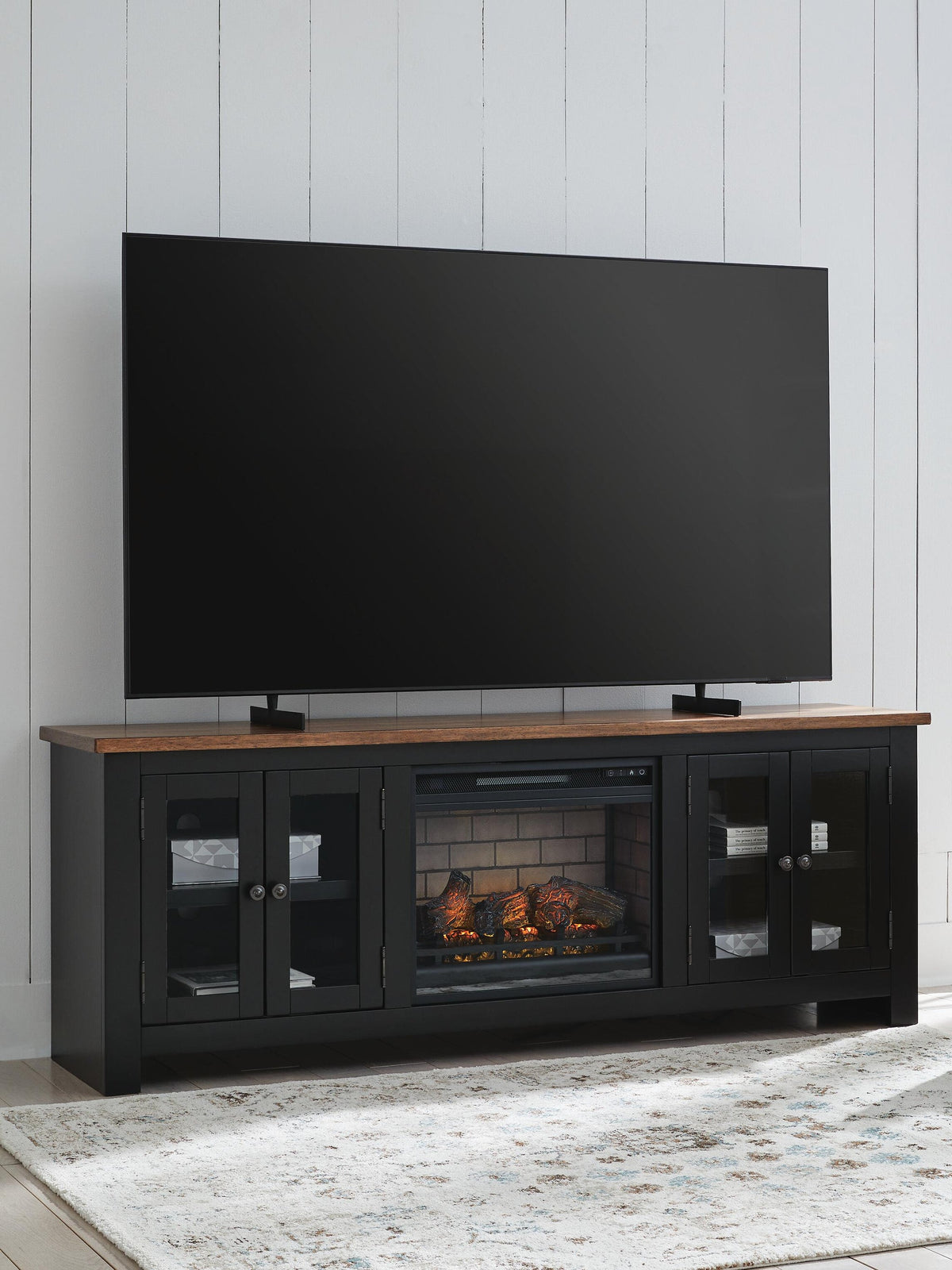 Wildenauer 76" TV Stand with Electric Fireplace