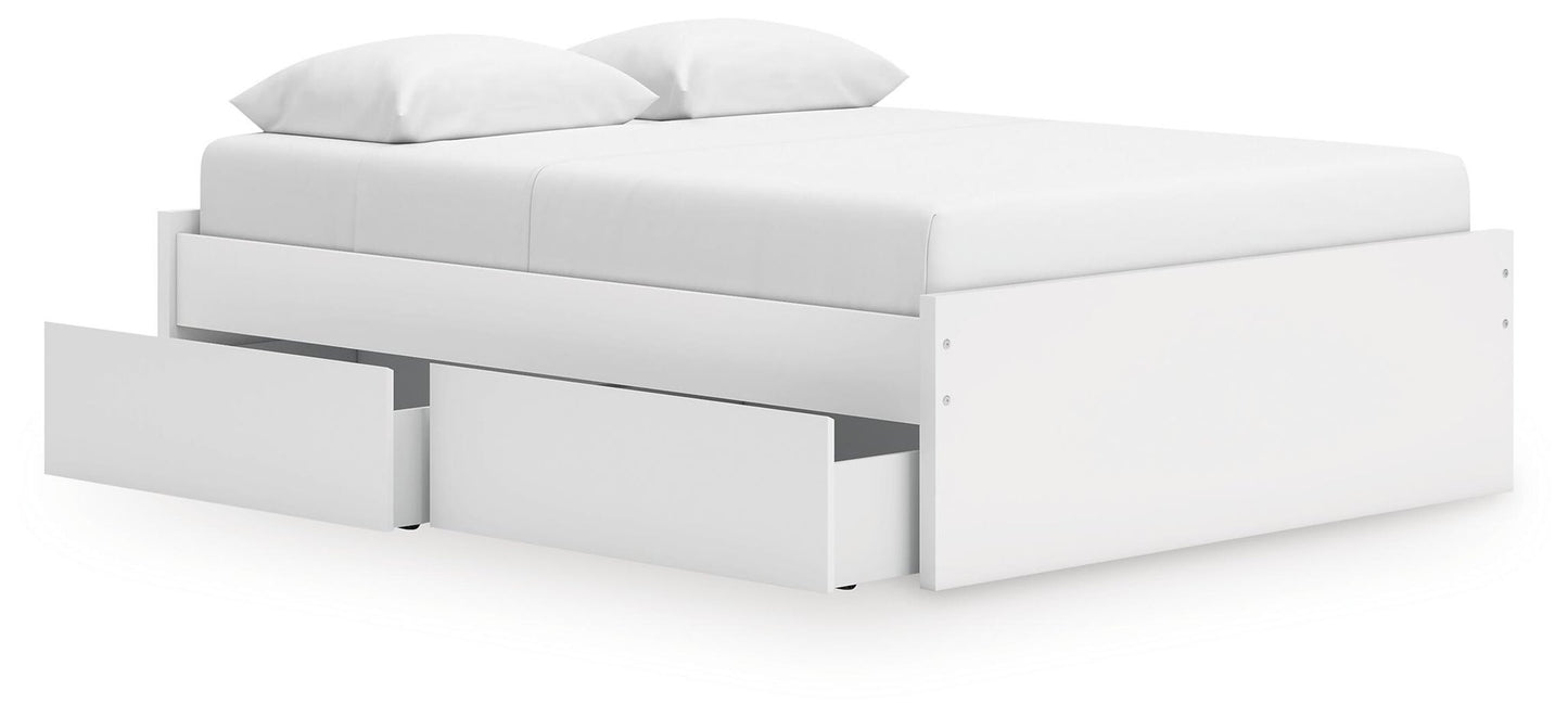 Ashley Express - Onita Queen Platform Bed with 1 Side Storage