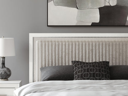 Zuraleus King Upholstered Panel Platform Storage Bed