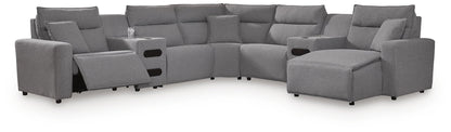 Modmax II 7-Piece Power Reclining Sectional with Chaise and Audio Consoles