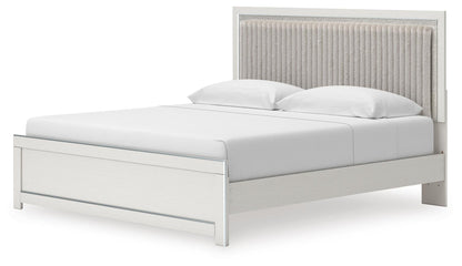Zuraleus King Upholstered Panel Platform Bed