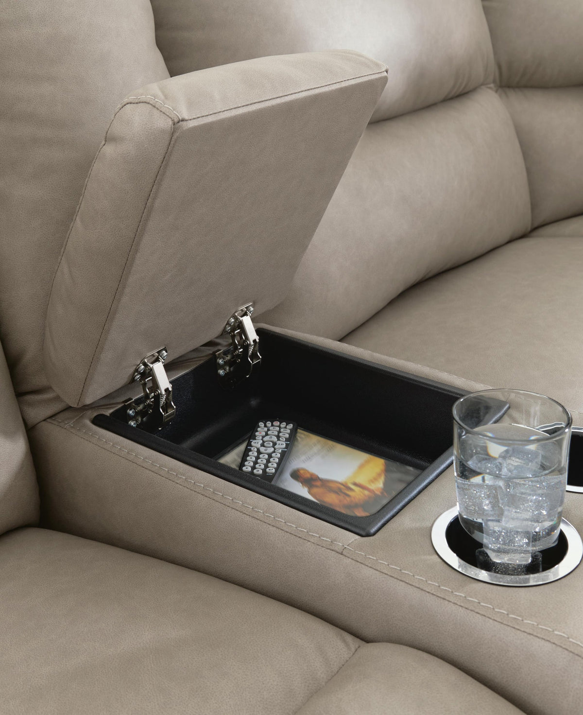 Narwhal Place 5-Piece Reclining Sectional with Storage Consoles