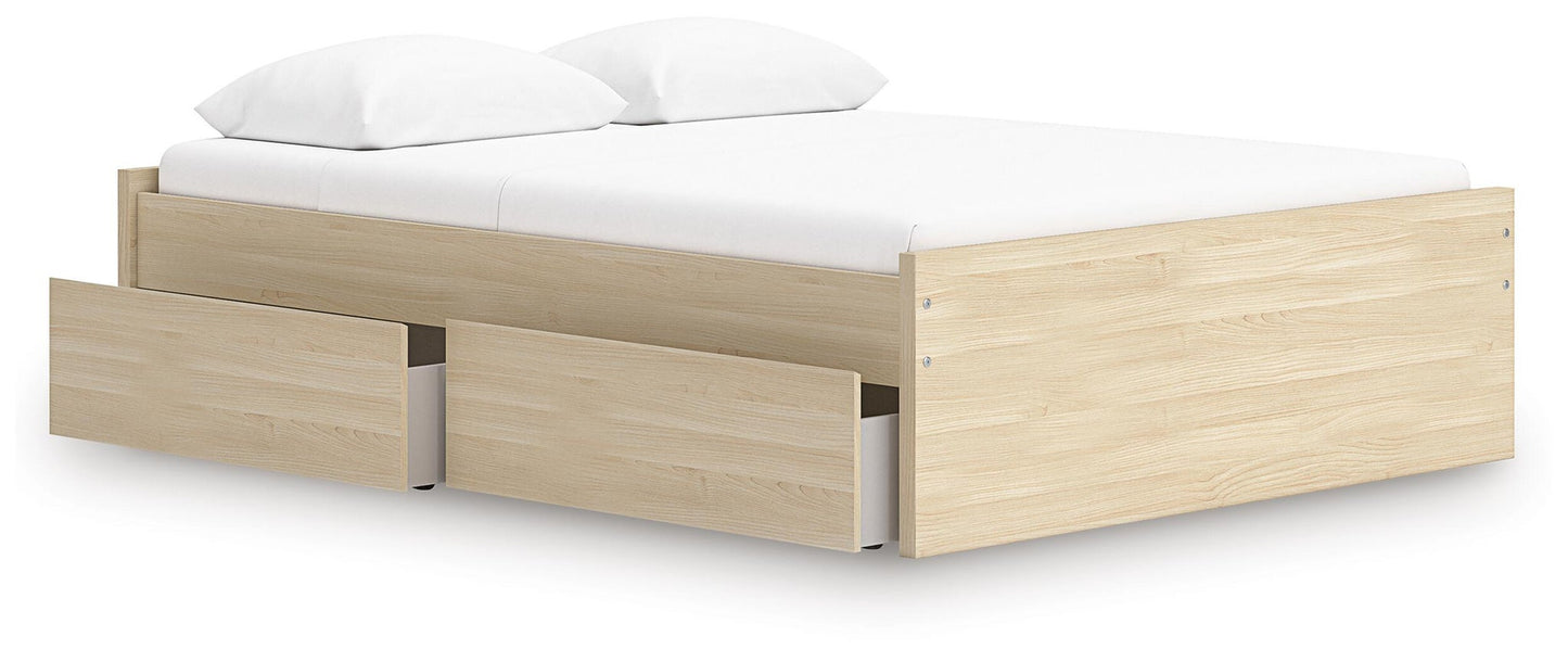 Ashley Express - Onita Queen Platform Bed with 1 Side Storage