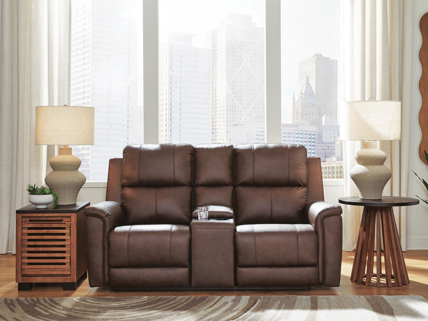 Bleckley PWR REC Loveseat/CON/ADJ HDRST