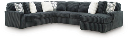 Midnight-Madness 4-Piece Sectional with Chaise