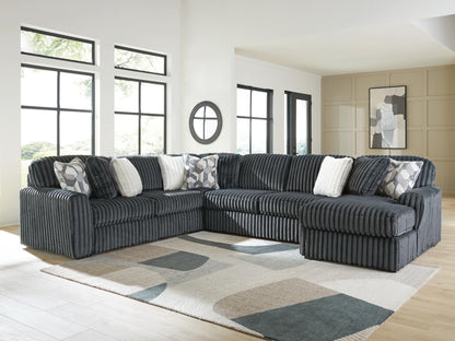 Midnight-Madness 4-Piece Sectional with Chaise