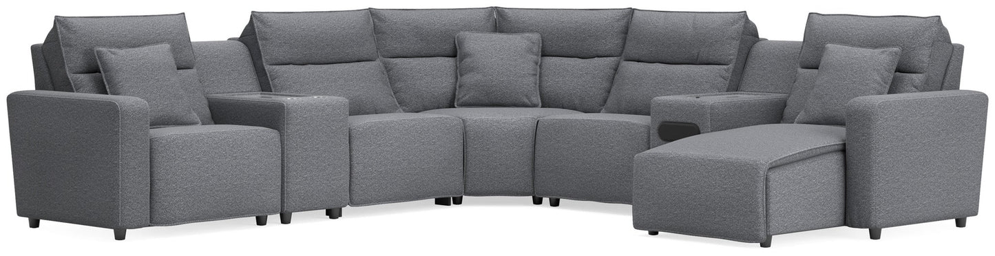 Modmax II 7-Piece Power Reclining Sectional with Chaise and Audio System