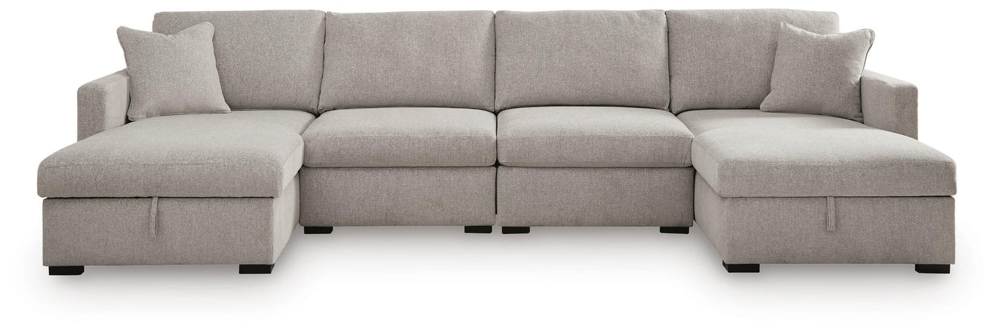 ModMax Luxe 4-Piece Double Storage Chaise Sectional