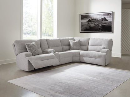 Acklen Place 5-Piece Power Reclining Sectional with Storage Console