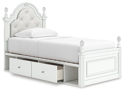 Kozlani Twin Upholstered Panel Bed with Storage
