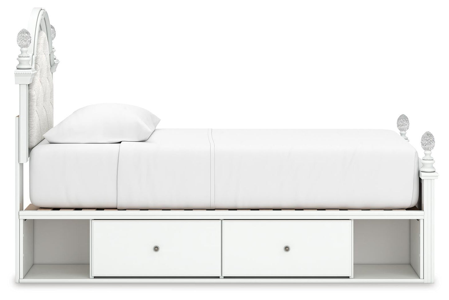 Kozlani Twin Upholstered Panel Bed with Storage