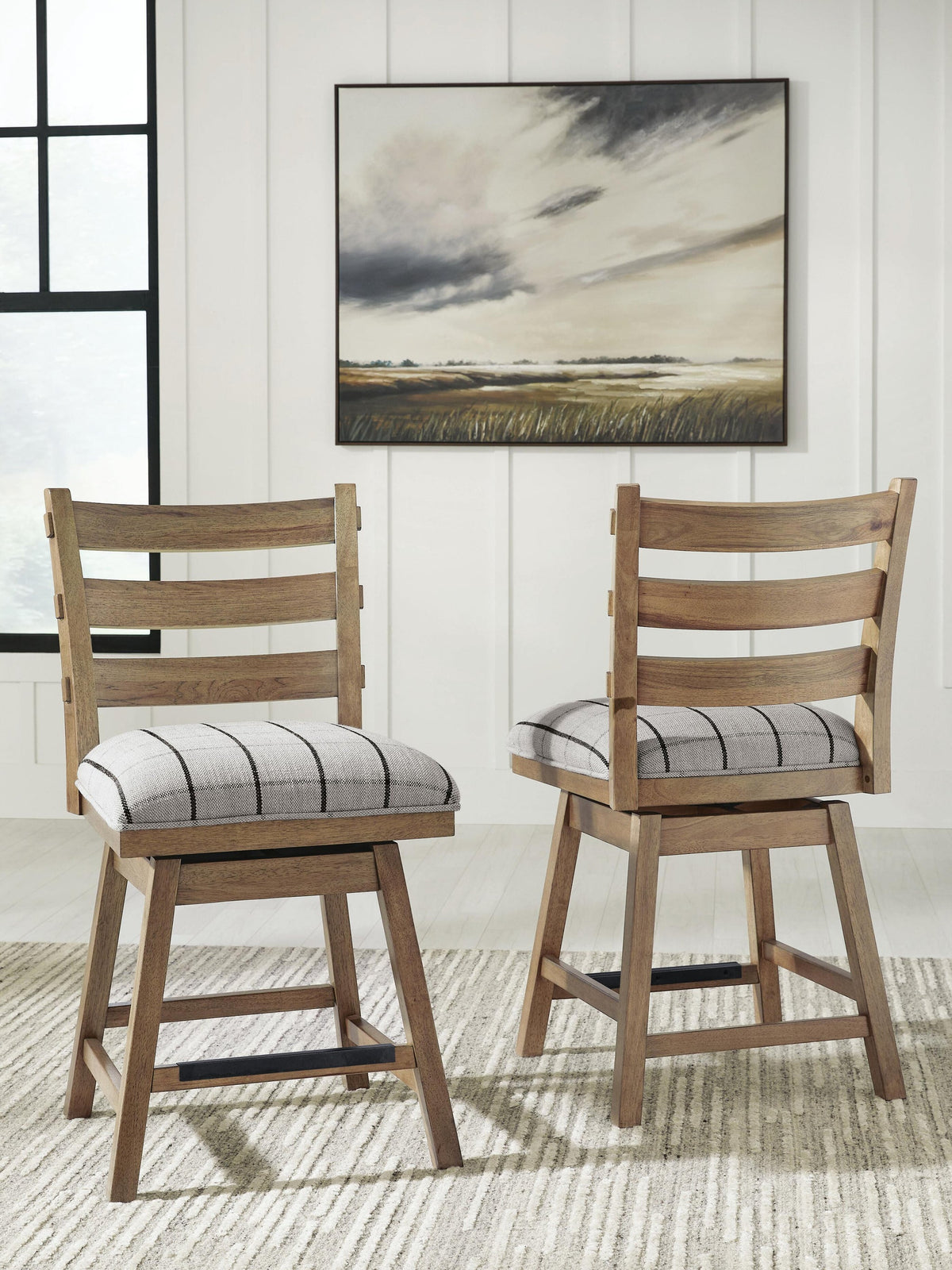 Ashley Express - Ridgester UPH Swivel Barstool (2/CN)