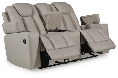 Elevate Edges Glider REC Loveseat w/Console