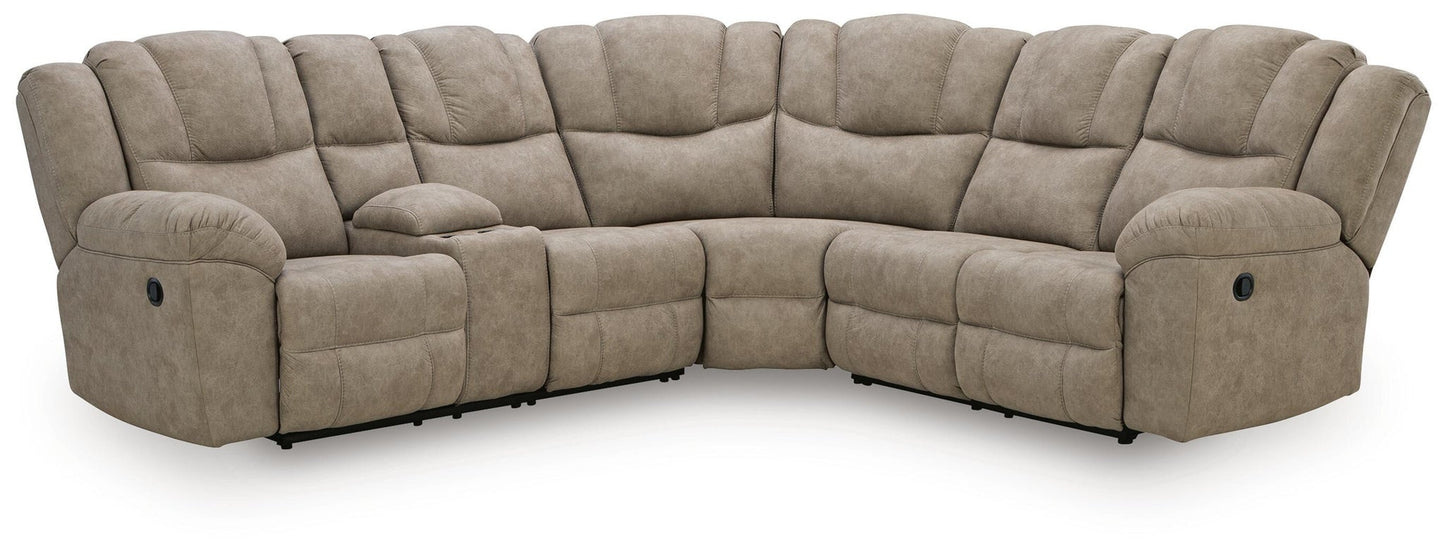 Pearce-Pike 3-Piece Reclining Sectional with Console