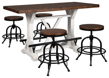 Ashley Express - Valebeck Counter Height Dining Table and 4 Barstools