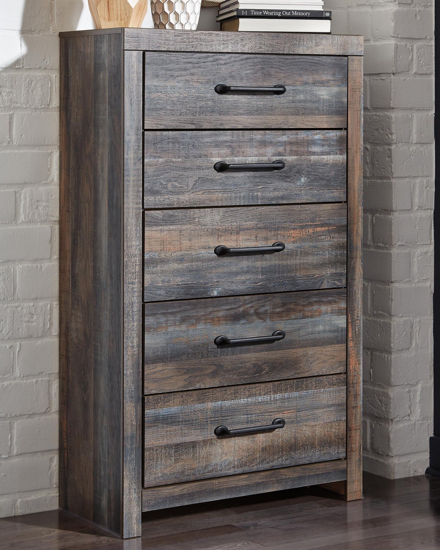 Drystan King Panel Bed, Dresser, Mirror, Chest and Nightstand