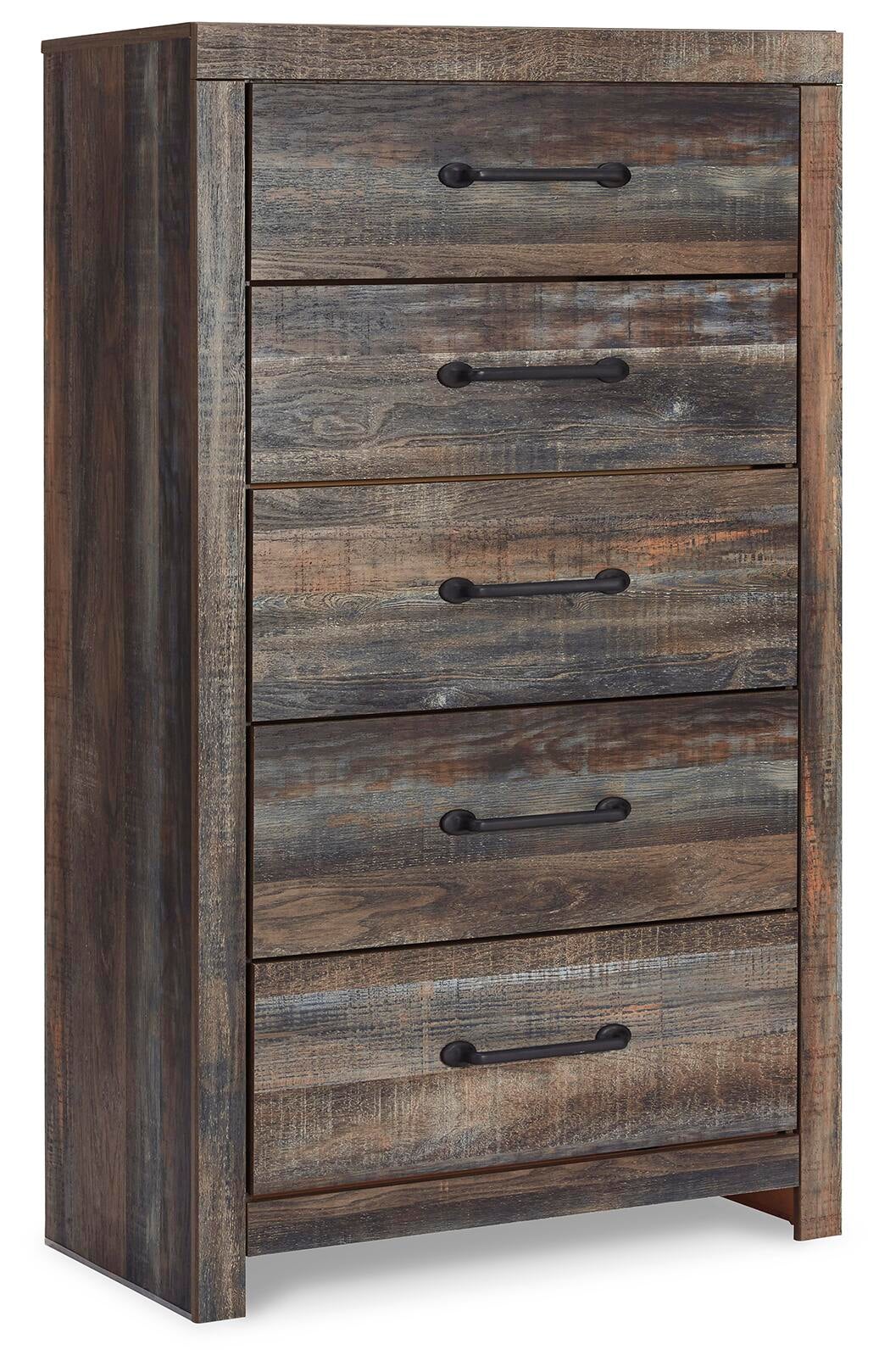 Drystan Twin Panel Bed with 4 Storage Drawers, Dresser, Mirror, Chest and Nightstand