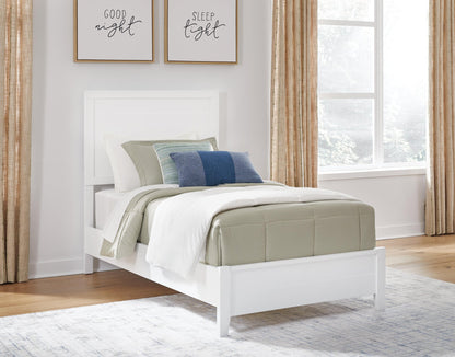 Binterglen Twin Panel Bed with Mirrored Dresser and Nightstand