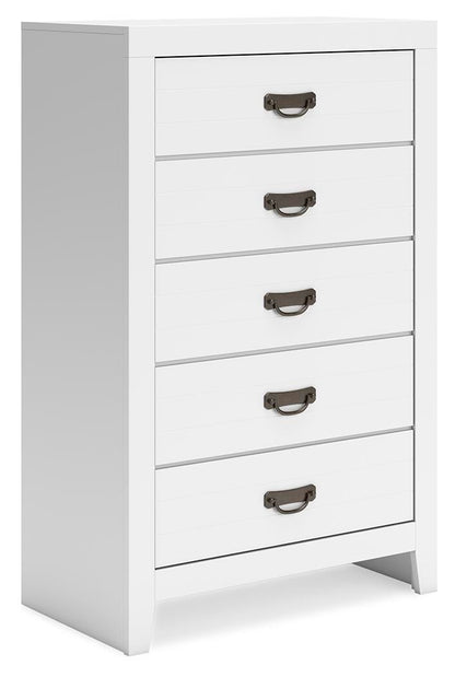 Binterglen Full Panel Bed, Dresser, Mirror, Chest and Nightstand