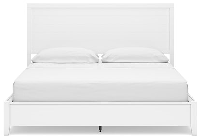 Binterglen California King Panel Bed with Mirrored Dresser