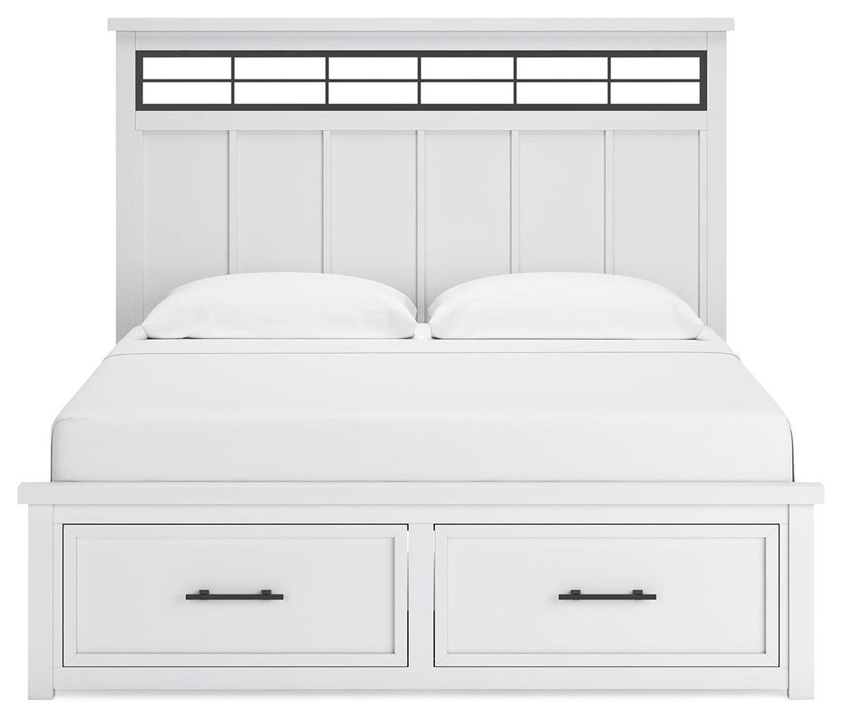 Ashbryn King Panel Storage Bed, Dresser, Mirror and Nightstand