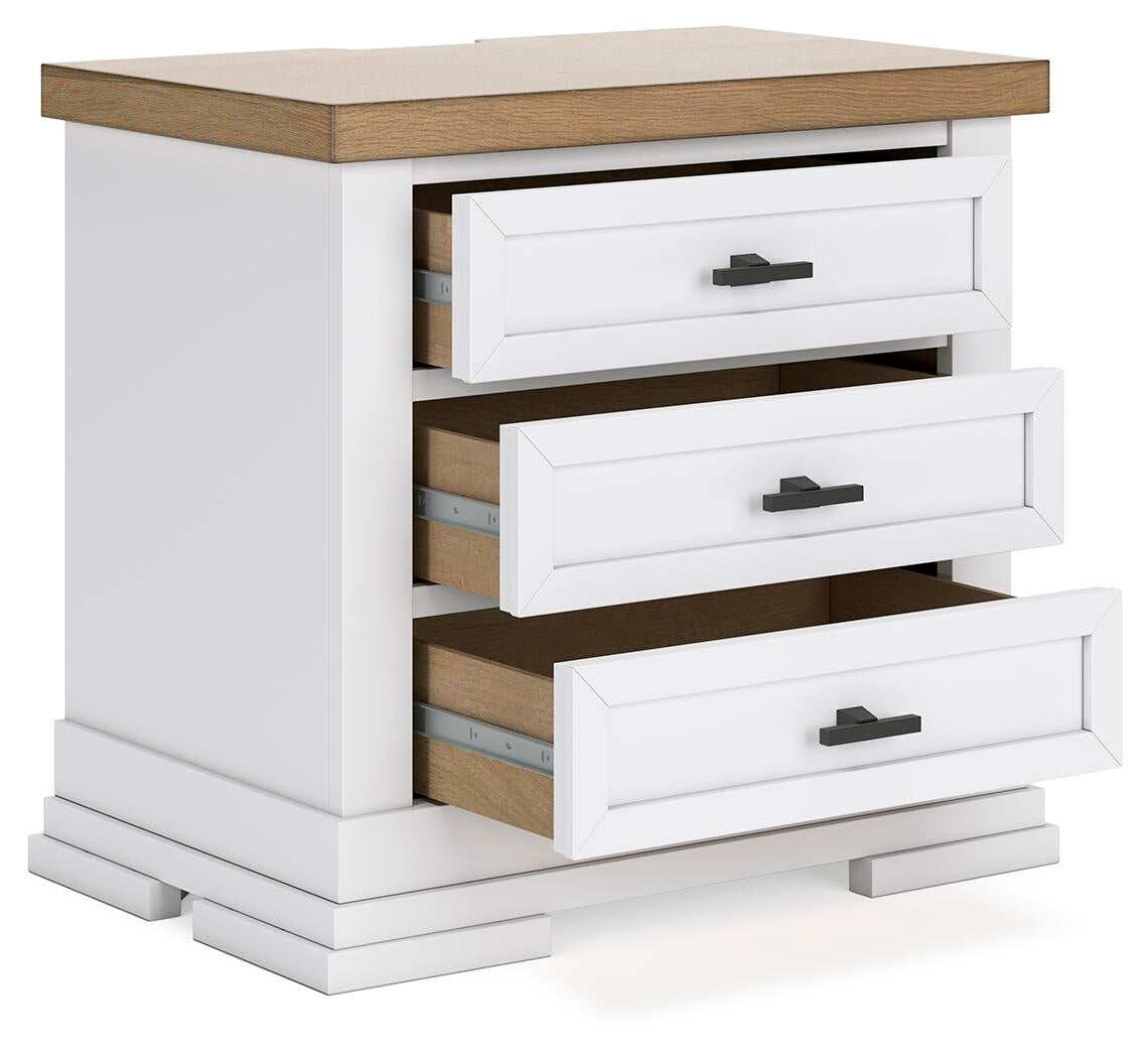 Ashbryn California King Panel Storage Bed, Dresser, Mirror and Nightstand