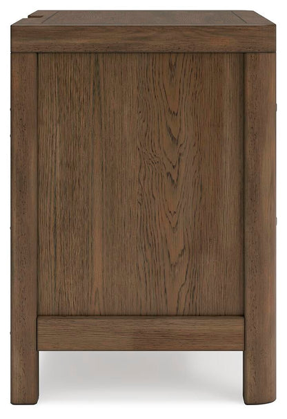 Cabalynn Queen Panel Bed with Storage with Mirrored Dresser and Nightstand