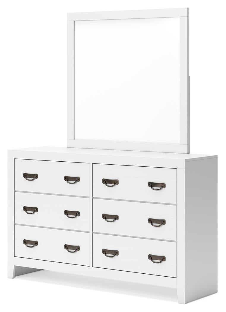 Binterglen Full Panel Bed with Mirrored Dresser and Nightstand